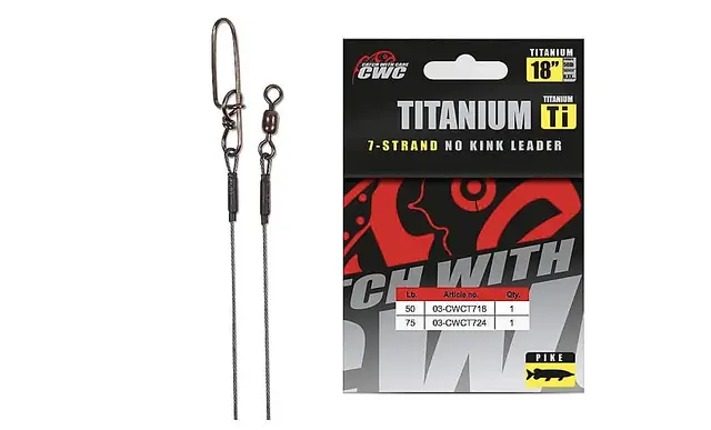 CWC TI Wire Leader 50lbs 45cm 1 CWC TI Wire Leader 50lbs 45cm