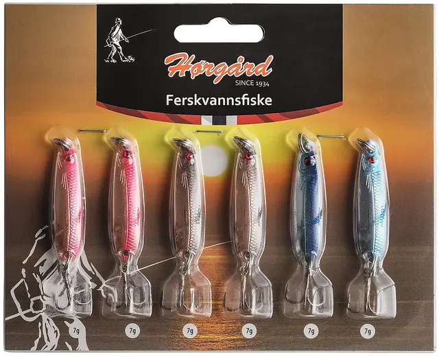 Horgard Hørgård Ferskvannfisk Sluksett 6-pack 7g 1 Horgard Hørgård Ferskvannfisk Sluksett 6-pack 7g