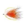 Unique Flies Marabou Worm #8 White/Orange Daiichi